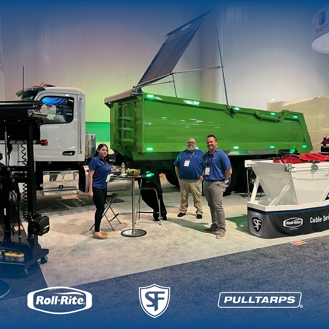Pulltarps's tweet photo. Meet the Safe Fleet team at ConExpo-Con/AGG 2023! #pulltarps #rollrite #conexpoconagg #trucktarping #hauling #conexpoconagg2023 https://t.co/vc89RmwC9B