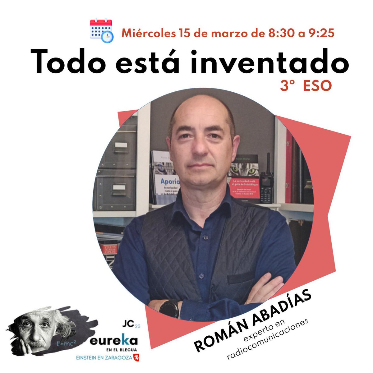 MadeinBleCua's tweet photo. Siguen nuestras jornadas #EurekaEnElBlecua Hoy  @AbadiasRoman y #ElenaGarciaGareta  @i3aunizar @uccunizar han venido a contarnos lo último sobre radiocomunicaciones ⌨️ y biomedicina🦿. Y es que tras escuchar a estos ponentes✨aumentan las vocaciones científicas 👩🏼‍🔬🧑🏽‍🔬💚 https://t.co/nQFzmqybdn