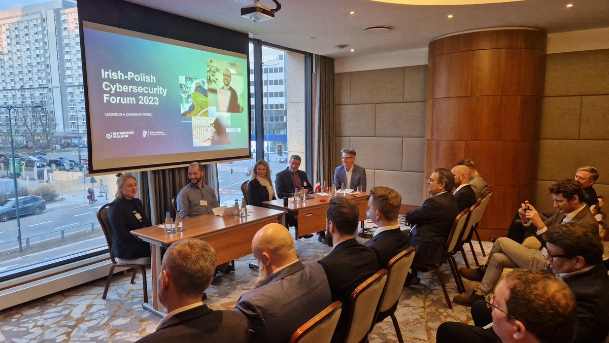 matrix_internet's tweet image. Leading in a changing world... Our operations manager Richard Domegan, sharing insights at the Irish-Polish Cybersecurity Forum 2023 in Warsaw today.

#CybersecurityForum #EnterpriseIreland