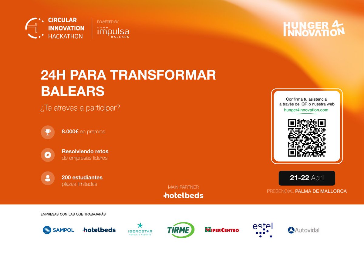 Hiper Centro participa en el #CircularInnovationHackaton. Se trata de una competición de innovación que busca dar soluciones a retos reales a los que se enfrentan las compañías participantes relacionados con la economía circular.
¡Nosotros ya tenemos nuestro reto preparado! 💫