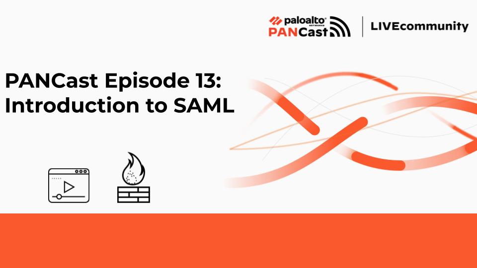 Learn more about #SAML in the latest episode of PANCast, a Palo Alto Network podcast: live.paloaltonetworks.com/t5/pancast/pan…