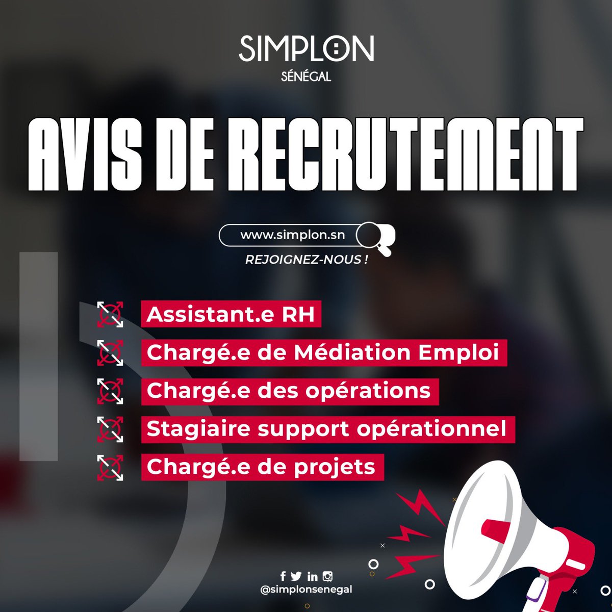 #AppelÀCandidatures 

Vous êtes à la recherche d’une nouvelle expérience professionnelle ? 

Vous êtes dynamique et engagé.e ?

Vous êtes passionné.e par le numérique ?

Simplon vous ouvre ses portes 🥳🥳🥳