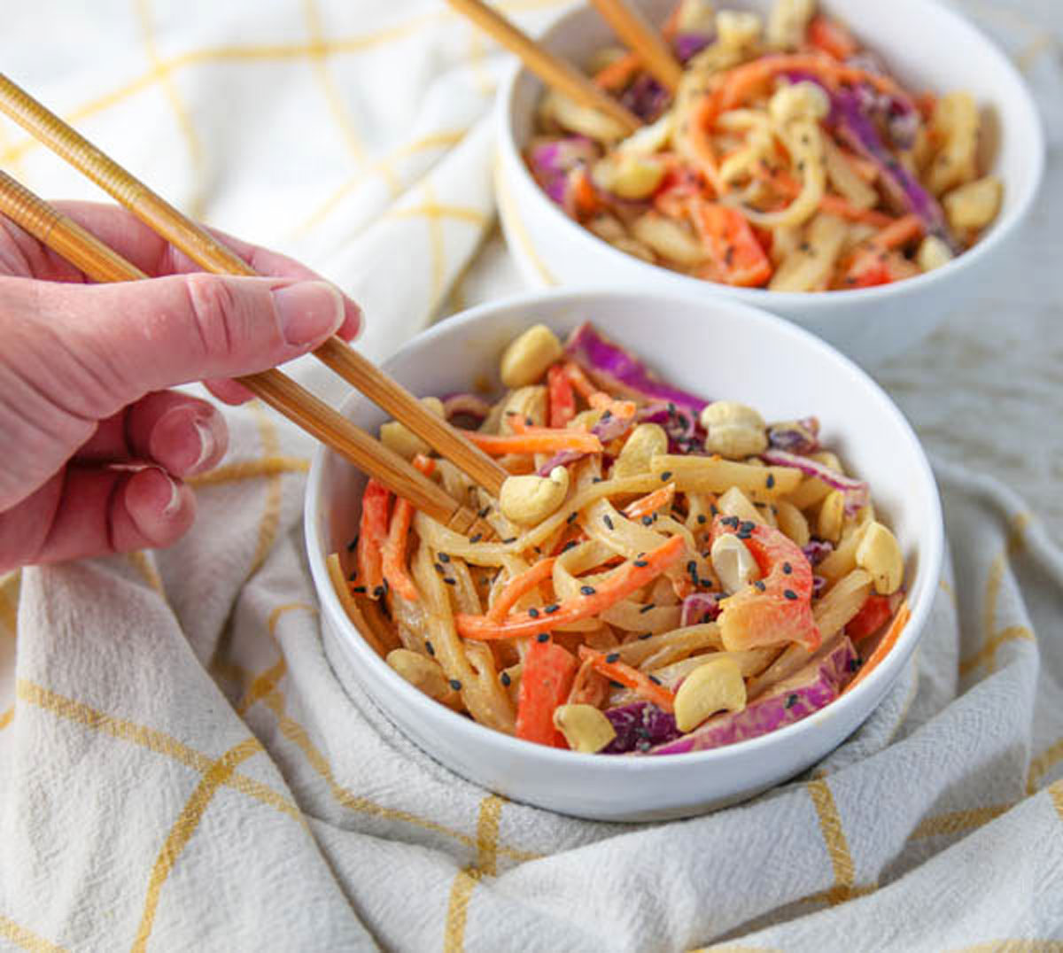 New on the blog today... Thai Noodle Salad with Spicy Peanut Sauce! tastefulventure.com/pad-thai-noodl… #foodie #easyrecipes
