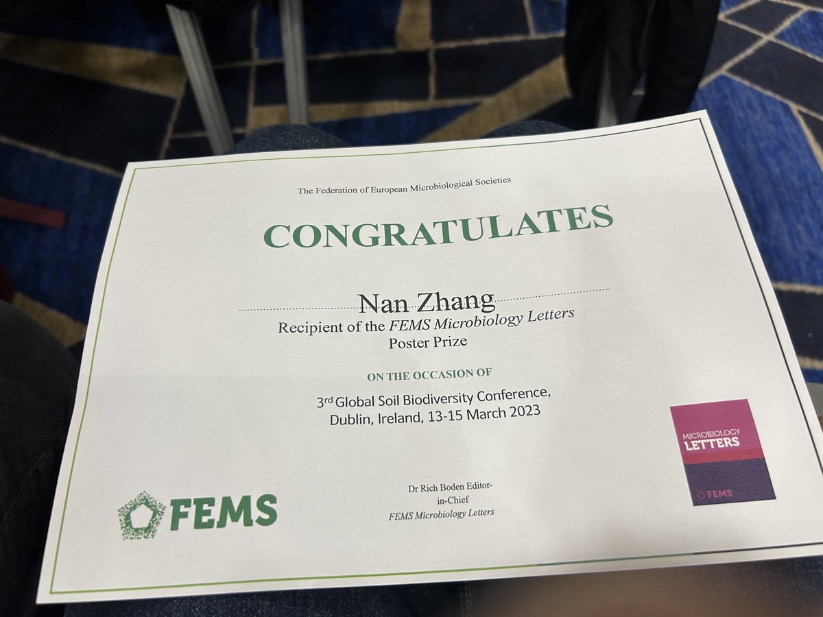 NanZhang_'s tweet image. #GSB2023 Super surprised and excited to get the poster prize by @FEMSmicro @theGSBI   I receive a lot of encouragement and have great connections. Such a fantastic conference!!!  Same as our fantastic (GSB)group! @MorrienElly @frantecol @FangbinH @MariGliesch  @cyn_alb