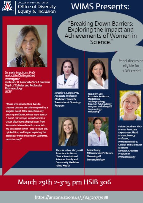 UAZ Women in Medicine and Science-Tucson (@uazwimstucson) on Twitter photo Hope you all join us for what will be an enlightening evening! @AliciaAllenPhD <a href="/GoodrumVirusLab/">Felicia Goodrum🇺🇦</a> <a href="/hollyingrahamSF/">Holly Ingraham</a> <a href="/hinatanmay/">Hina Arif</a> <a href="/RickerMD/">Mari Ricker MD</a> <a href="/InduPartha/">Indu Partha, MD FACP</a> <a href="/allieminMD/">Allie Min</a> <a href="/salmapatelMD/">Dr. Salma Patel</a> <a href="/amberriceMD/">Amber Rice MD FAEMS</a> <a href="/sonositu/">Elaine Situ-LaCasse</a> <a href="/TMParikh1/">T M Parikh (She/Her/Hers)</a> #WomenInMedicine <a href="/GallitanoMDPhD/">A.GallitanoMDPhD</a> <a href="/HerbstKralovetz/">Melissa M. Herbst-Kralovetz, PhD</a> <a href="/TMHalePhD/">Taben M. Hale, PhD</a> Hope you all join us for what will be an enlightening evening! @AliciaAllenPhD <a href="/GoodrumVirusLab/">Felicia Goodrum🇺🇦</a> <a href="/hollyingrahamSF/">Holly Ingraham</a> <a href="/hinatanmay/">Hina Arif</a> <a href="/RickerMD/">Mari Ricker MD</a> <a href="/InduPartha/">Indu Partha, MD FACP</a> <a href="/allieminMD/">Allie Min</a> <a href="/salmapatelMD/">Dr. Salma Patel</a> <a href="/amberriceMD/">Amber Rice MD FAEMS</a> <a href="/sonositu/">Elaine Situ-LaCasse</a> <a href="/TMParikh1/">T M Parikh (She/Her/Hers)</a> #WomenInMedicine <a href="/GallitanoMDPhD/">A.GallitanoMDPhD</a> <a href="/HerbstKralovetz/">Melissa M. Herbst-Kralovetz, PhD</a> <a href="/TMHalePhD/">Taben M. Hale, PhD</a>