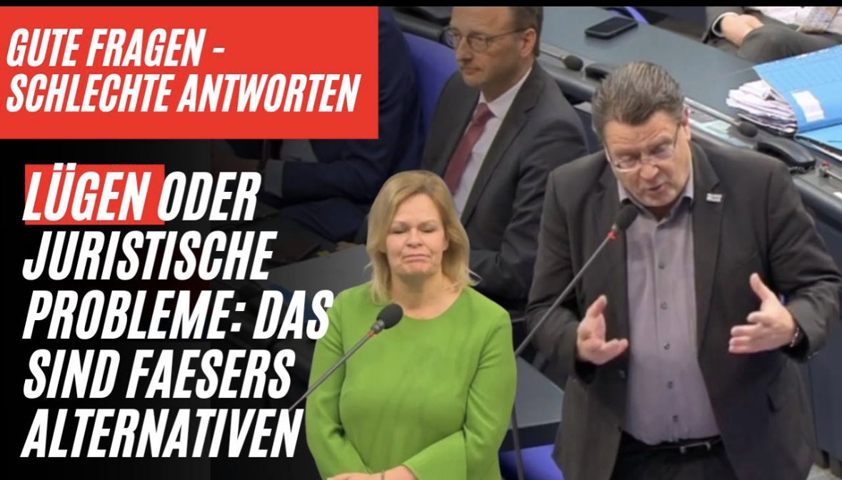 #RT @EchoPRN: RT @StBrandner: #Lügen oder juristische #Probleme: das sind #Faeser|s Alternativen!
#Strafanzeige - aus gutem Grund...
youtu.be/y41CNSq6kCo
#guteFragenschlechteAntworten
#gfsa
#FürdieBürger✌️
#AfD #Thüringen
#Deutschlandabernormal🇩🇪
#wi…