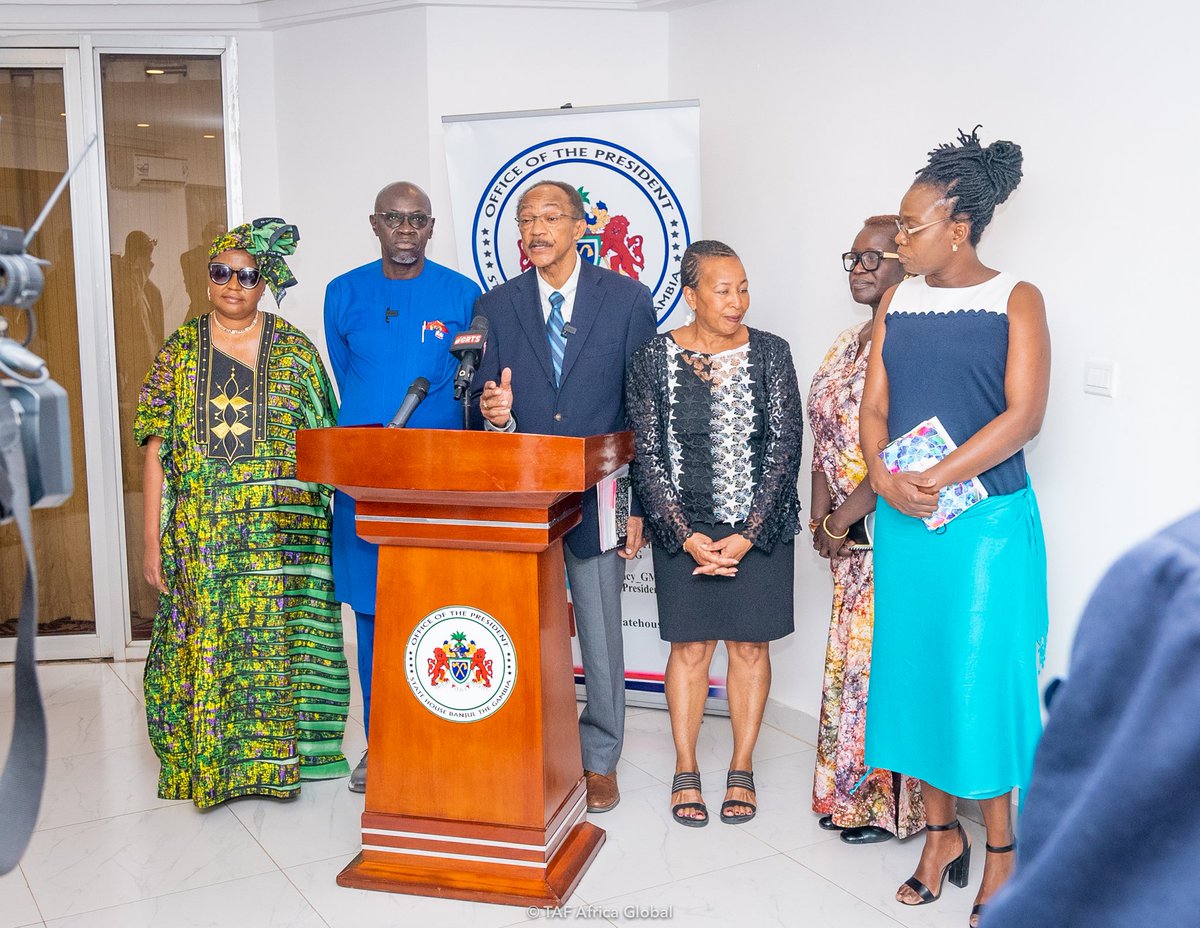 TafNjie's tweet photo. #Africa Diaspora Health Services from the #USA &amp; #UK are in The #Gambia to discuss how to collaborate and improve the nation's healthcare system. @BarrowPresident thanked them for making the decision to travel to Gambia &amp; welcomed the idea of working with them. @tafafricaglobal https://t.co/P6fivX7voL