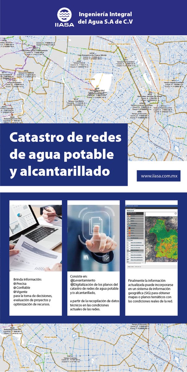 IIASA_QRO's tweet photo. Catastro de Redes de Agua y Alcantarillado
👉IIASA - Especialistas en Gestión Smart y Eficiente del Agua Urbana.
📲 https://t.co/YN3U5gQxCP
🌐https://t.co/dA4JWpDmzR
📧 ventas@iiasa.com.mx
#agua #Tecnologia #telegestion #telecontrol #SmartCity #Smart #SmarterSolutions #water https://t.co/RUlh5OqS5t