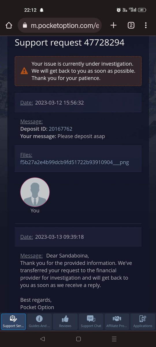 saitejavidha's tweet photo. @PocketOption Lol, i have made deposit for last weekend bonus, still i did not receive the deposit itself anything. https://t.co/aoVKQK29Oi