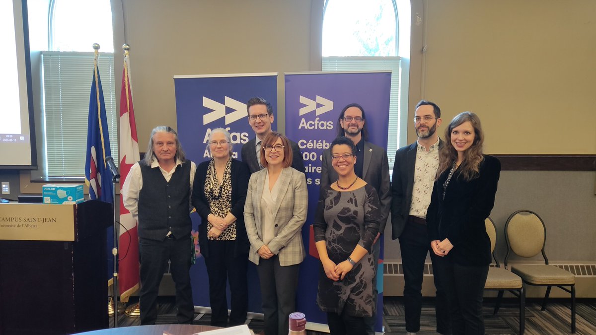 La journée du savoir de l'<a href="/AcfasAlberta/">Acfas Alberta</a> est lancée! Merci au ministre <a href="/nateglubish/">Nate Glubish</a> pour son passage et à tous les partenaires dont @UAlberta_CSJ <a href="/CFAmeriques/">CFAmériques</a> <a href="/Patrimoinecdn/">Patrimoine canadien</a> #frcan