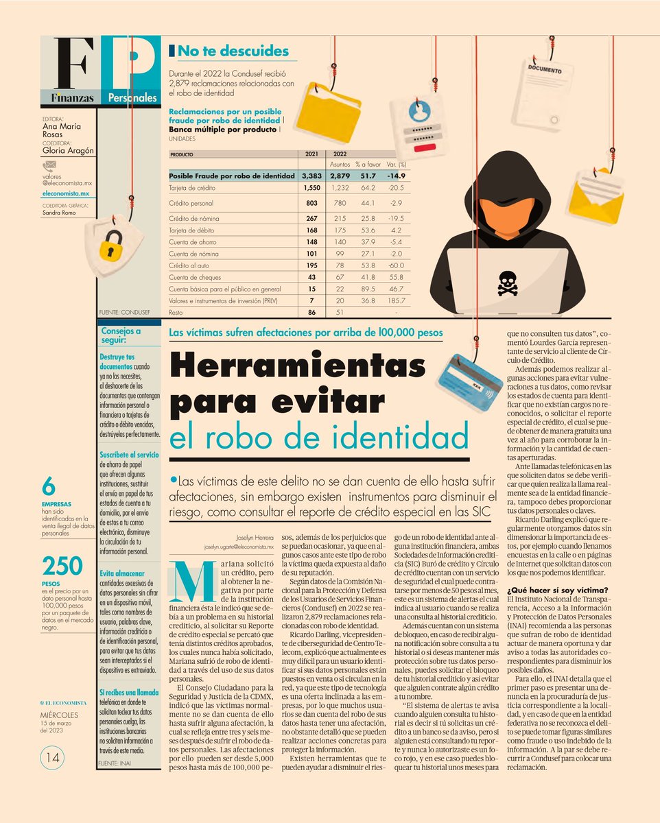 PatricGlez's tweet photo. Las victimas de #rodo de #identidad no se dan cuenta de ello hasta sufrir afectaciones, ¿qué herramientas existen para evitarlo?
Vía: 
@eleconomista https://t.co/3jH8zE9Ado