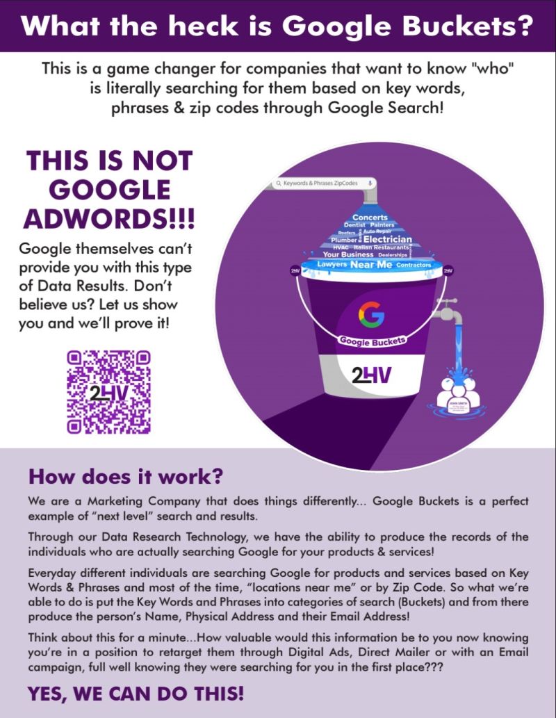 2ndHalfVentures's tweet image. #2HV #GoogleBuckets #DigitalTargeting
#FramingNotFencing #2ndHalfVentures #ADifferentApproach #RealROI