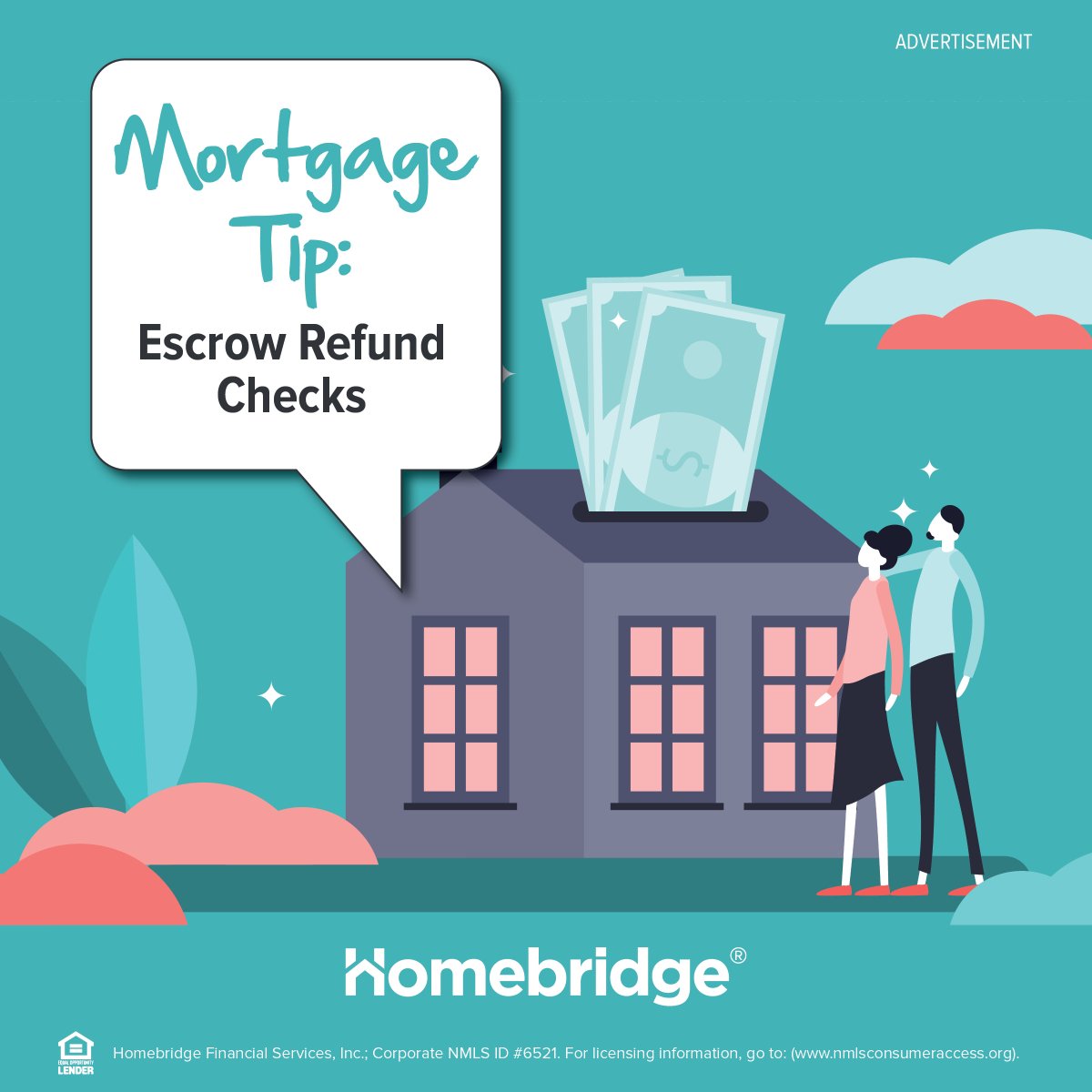 Here's a #MortgageTip for you, instead of spending your escrow refund, invest it back into your mortgage! Use this refund to make an extra payment towards your principal balance. In doing so, you will decrease your loan amount. Want more tips? Drop your questions in the comments!