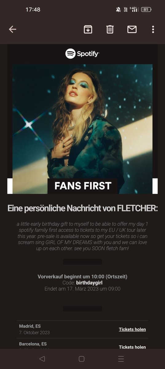 AdiEarperTAT's tweet photo. @neverbemendes_ by listening to her on spotify i guess?😂 thats the mail i got🤷 https://t.co/eKvO5sayi0
