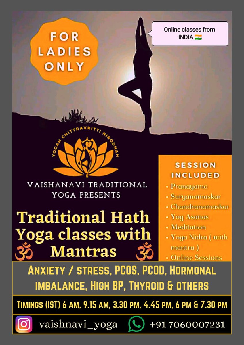 Vaishnavi_yoga's tweet image. Join a journey to health (mental &amp;amp; physical)- a spiritual journey from India.  🕉️🕉️🕉️

Traditional hath yoga with Vedic mantra chanting. Sessions for females only.

#India 
#NRI 
#indiansinkuwait 
#PMOIndia 
#NarendraModi 
#PushkarSinghDhami