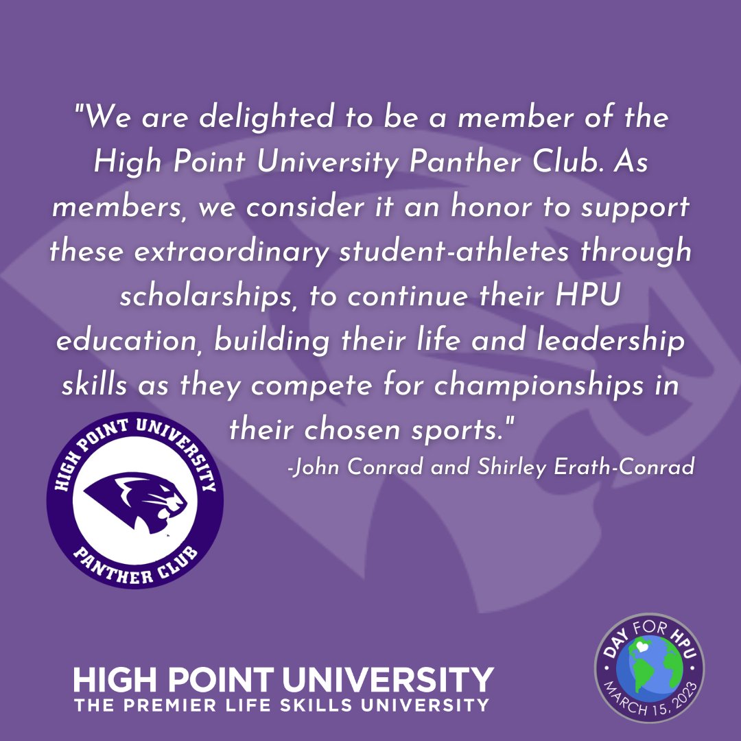 HighPointSports's tweet photo. 𝐏𝐚𝐧𝐭𝐡𝐞𝐫 𝐍𝐚𝐭𝐢𝐨𝐧, 

We remind you to donate today on #DAYFORHPU to help support our student athletes' scholarships &amp; to enhance our 𝐄𝐱𝐭𝐫𝐚𝐨𝐫𝐝𝐢𝐧𝐚𝐫𝐲 student athletes &amp; their experience at High Point University!

Donate Here: https://t.co/CEf1XrvnUO

#GoHPU https://t.co/g3kjQjsUBC