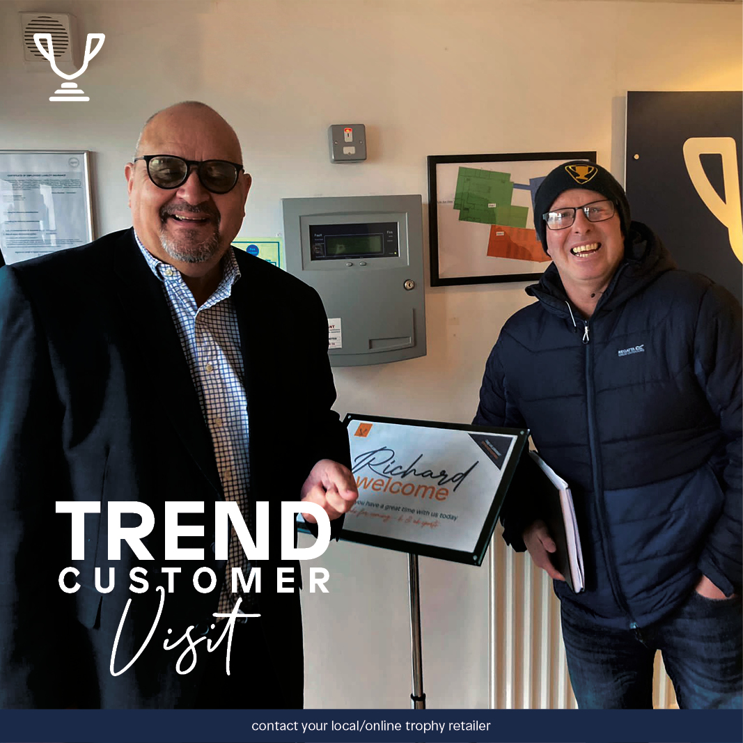 Trendtrophies's tweet photo. Our lovely @TimWilford met with Richard from K &amp; E.K. Sports today.

Thanks for visiting our offices Richard! We hope you had a great time. It was lovely seeing you, and hope you come to see us again soon. 

#teamtrend #trend #customervisit #meetings #trophies #awards https://t.co/LFU3ZL6e76