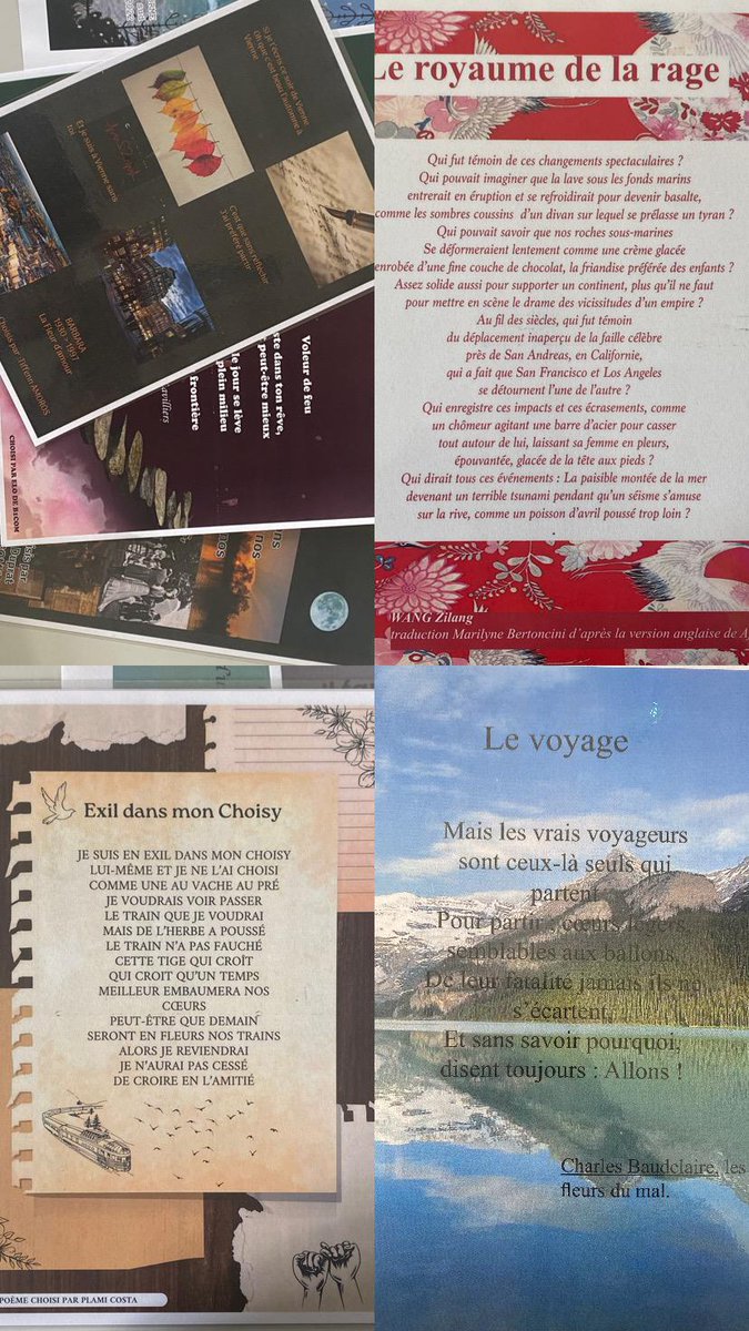 Choisir un poème,  l'illustrer,  le mettre en page,  les étudiants de 1ère année @lyceeozenne profitent du #printempsdespoètes Les productions ont rejoint la boîte à poèmes du CDI