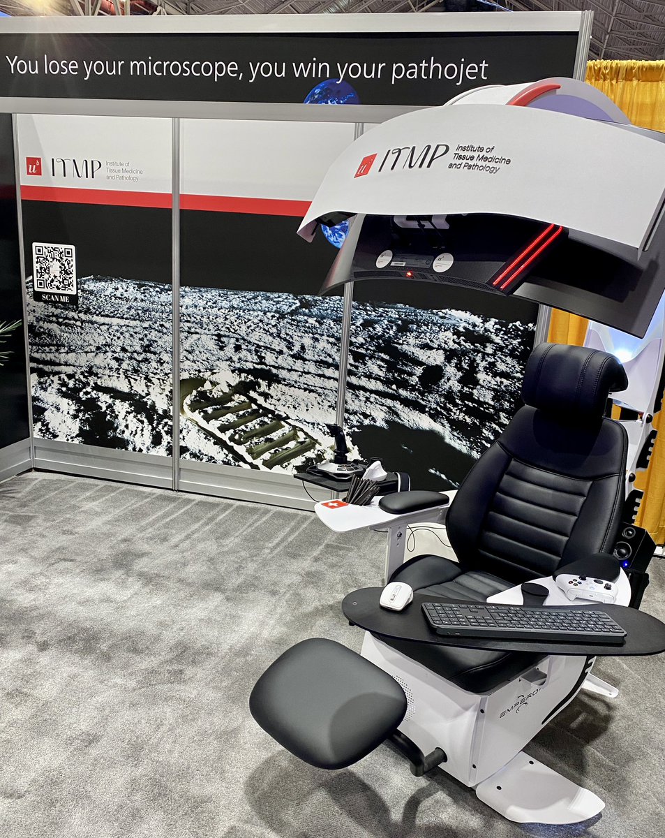 igmp_unibern's tweet photo. Last day of the Exhibition @TheUSCAP 🇺🇸
Meet us at Booth 601, non profit booth area 

Last chance to try our medical cockpit! #pathojet 
#Innovation #digitalpathology
#unibern
#PathTwitter https://t.co/Qbg44ZEiwS