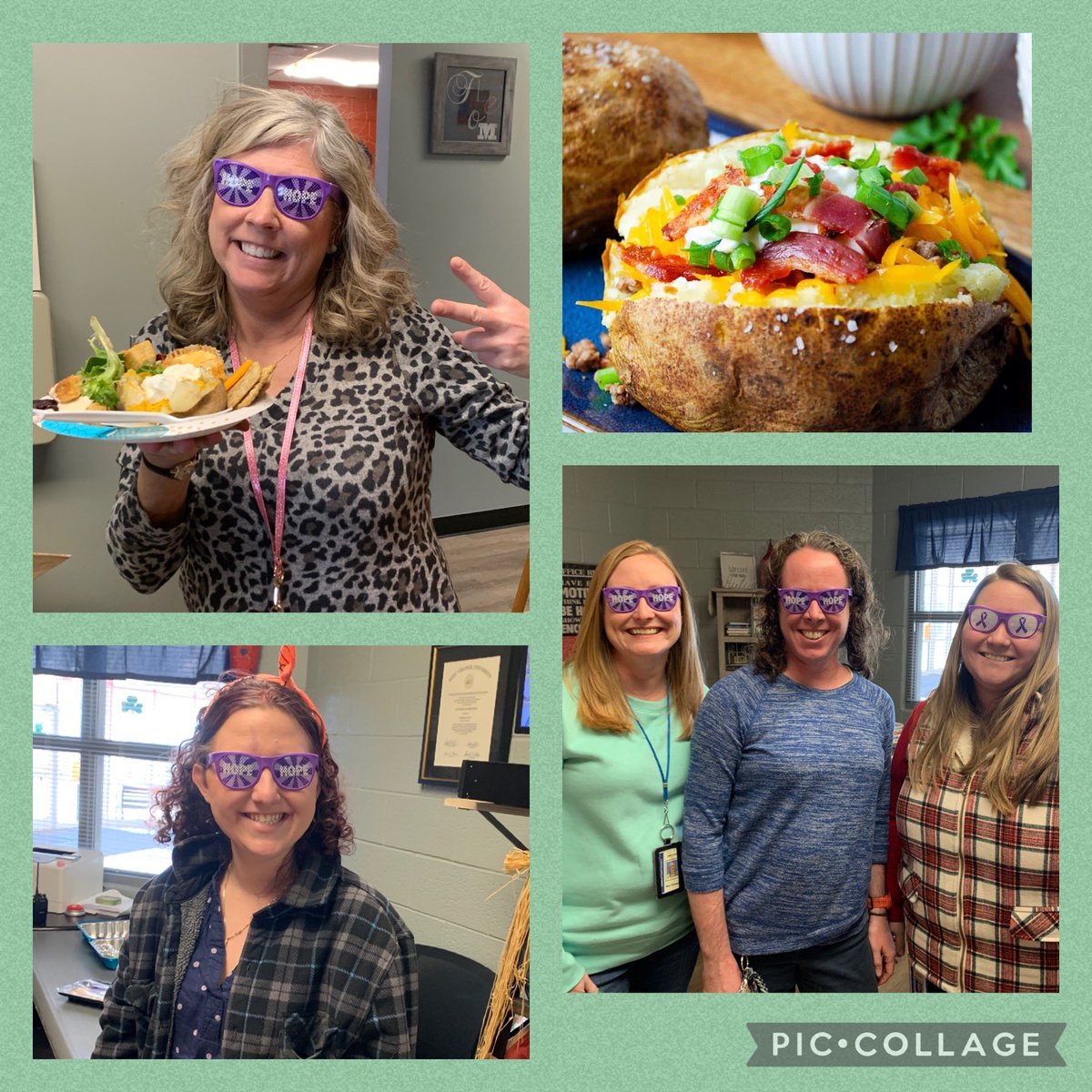 RelayBerkeleyWV's tweet photo. 💜 ☘️ Mountain Ridge Intermediate... Home of the RedHawks and Home of the Potato Bar in the Principal’s Office today to support Relay. Potatoes, salad, cheese, mini cheesecakes and more for a staff lunch with $5 donations to the Relay team. 💜https://t.co/zlUMctXr7W https://t.co/Ymfs5ako3O