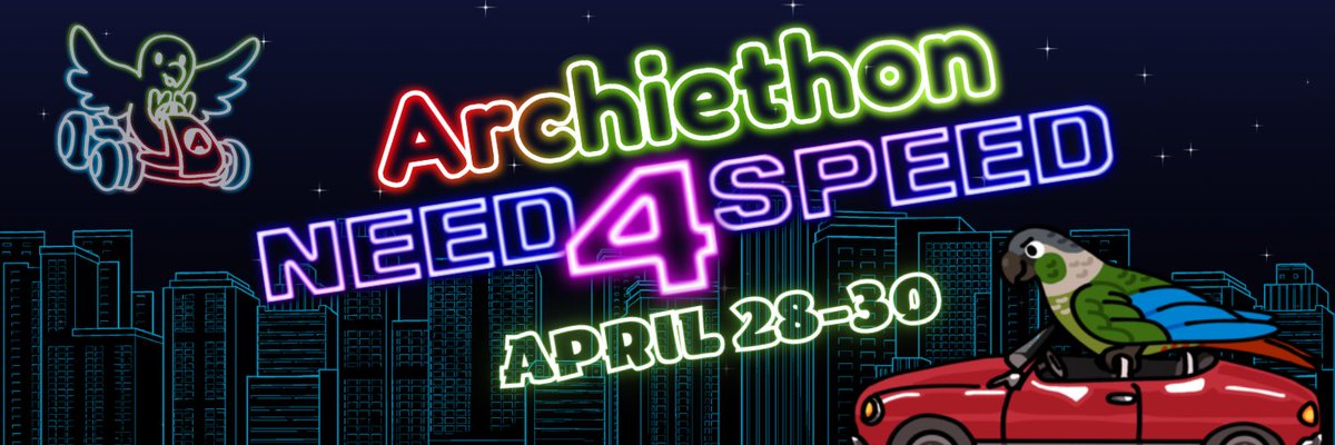 It's official! Our beloved Archiethon is returning from April 28-30 with "Archiethon: Need 4 Speed," benefiting <a href="/trans_empowered/">Trans Empowerment Project</a>! 🦜

40+ runners from the Celeste speedrunning community, and 40+ hours of non-Celeste speedgaming! 👏😎

Peep our schedule at: horaro.org/archiethon4/sc…