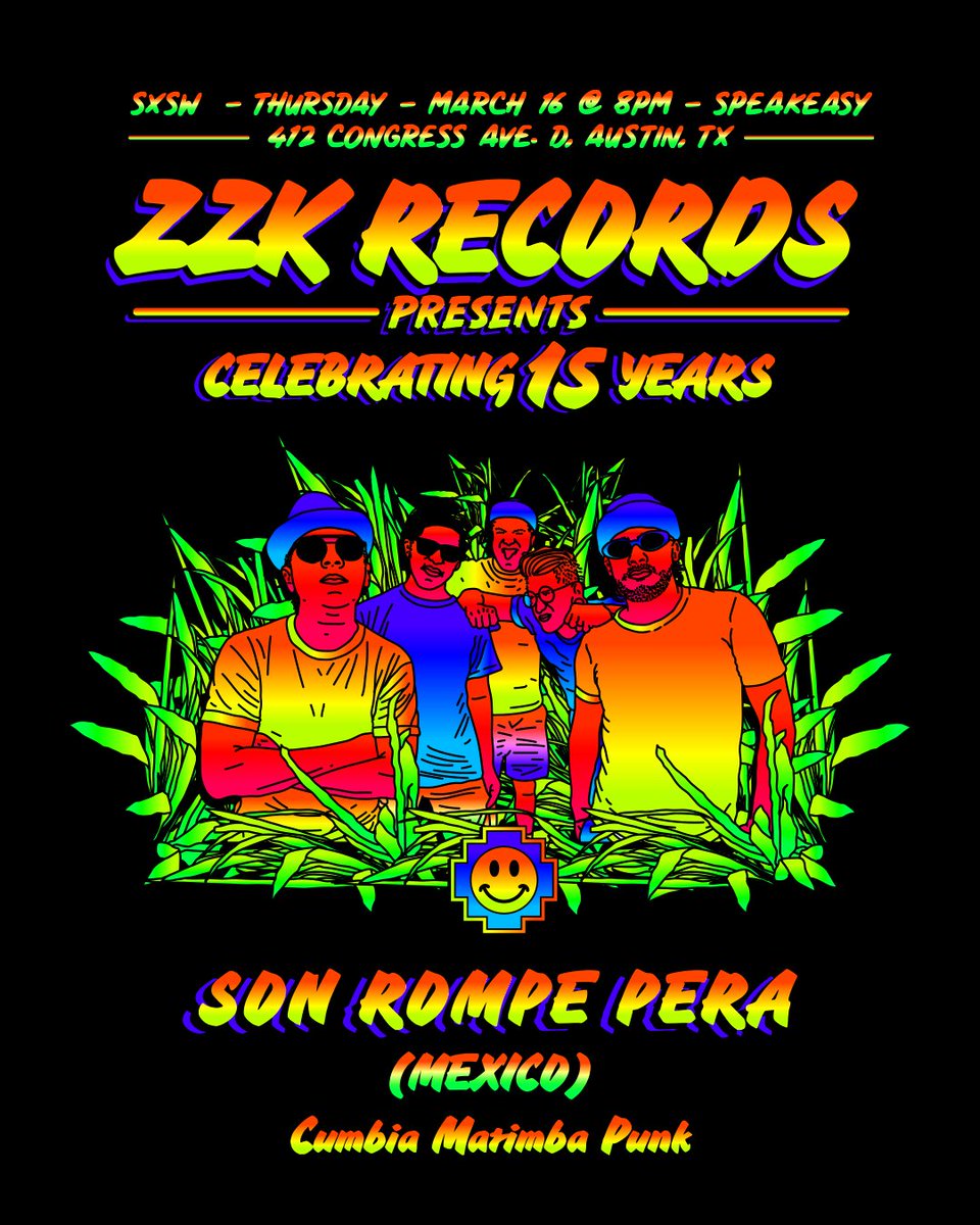 Tomorrow 🎉 ZZK Records official <a href="/SXSW/">SXSW</a> showcase at <a href="/SpeakEasyAustin/">Speakeasy</a> with <a href="/datgarcia/">Dat Garcia</a> <a href="/jackiemendoza__/">Jackie Mendoza 🪐🫀</a> <a href="/sonrompepera/">Sonrompepera</a> Karen y Los Remedios, Trucha Soul and Johniván. Tickets also at the door, join the party 🌴