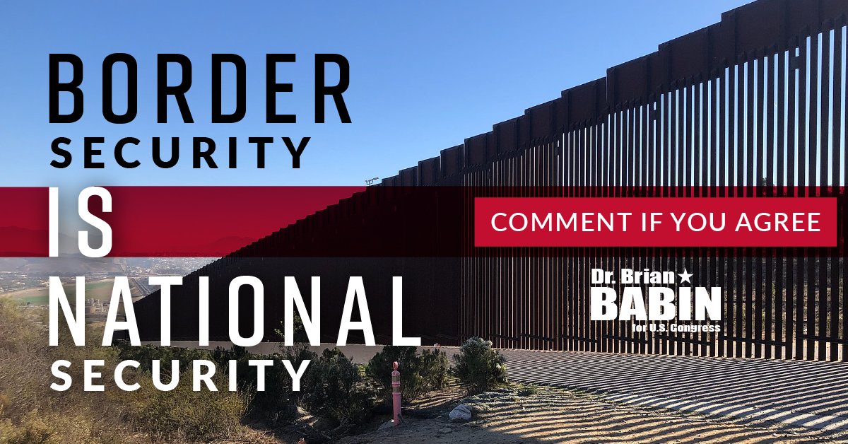 Babin4Congress's tweet photo. Immigration is the most pressing national security issue we have. Cartels and human traffickers have been taking advantage of our open-border policies, and House Republicans WILL put an end to it! https://t.co/3mqwghfsae