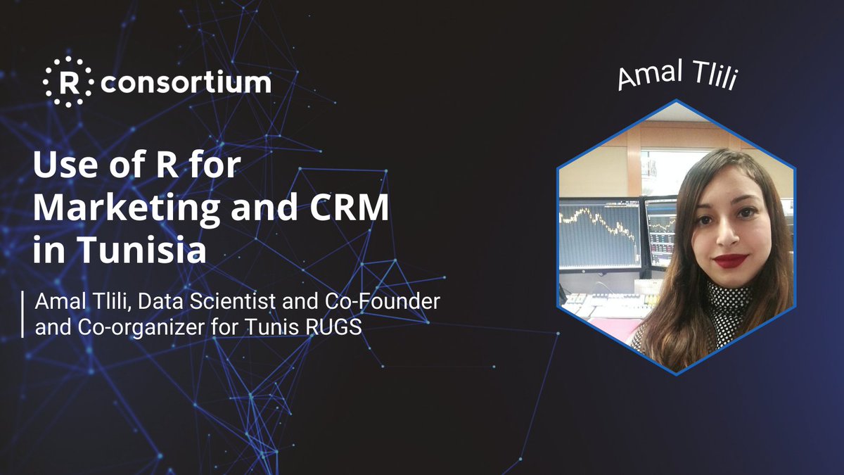 Amal Tlili, Data Scientist and Co-founder of the <a href="/TunisRUserGroup/">Tunis R User Group</a>, shares about her background with R and the several uses of R as a Data Scientist for marketing in Tunis. #Rstats #opensource | Read all about it!➡️ 
r-consortium.org/blog/2023/03/1…