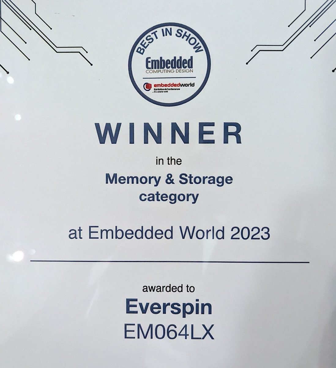 EverspinTech's tweet image. Thank you, Embedded Computing Design, for selecting Everspin for “Best in Show” in the Memory & Storage category. If you haven't already, be sure to stop by booth 3A-201 to view our demos and talk to our team of MRAM experts!
#embeddedcomputing #MRAM