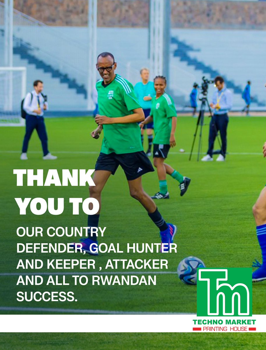 technomarket1's tweet photo. Thank you to our country defender, goal hunter, and keeper, attacker, and all to Rwandan success.
#Weprintforyou #FIFACongress #footballnews #RwandaisOpen #printingitem #printingservices #TeamPK #paulkagame #jayjay #FIFA23 https://t.co/PFbJ03mfE2