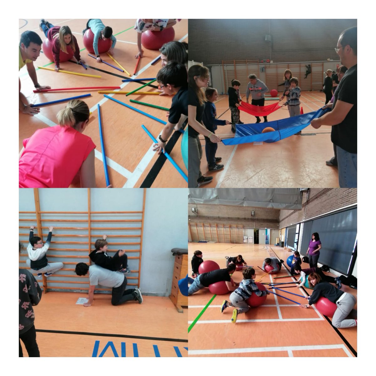 Avui hem tornat a vivenciar amb les famílies de la classe dels països una sessió de reptes físics cooperatius. Ha estat una tarda on tots i totes hem col·laborat a superar els diferents reptes. Sobretot hem compartit una bona estona plegats. Gràcies!!!