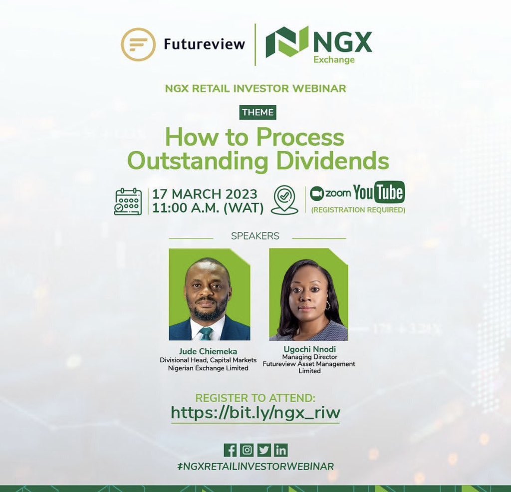 Please join us to find out how you can receive your unclaimed dividends from your investments in shares