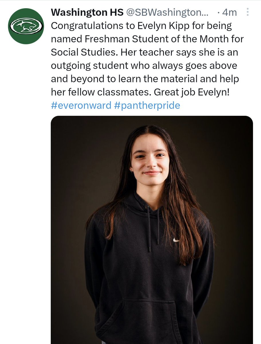 DunesVolleyball's tweet photo. Congratulations to Dunes's Evelyn Kipp. Keep up the great work in school and on the court !! https://t.co/D56dMaNvHj