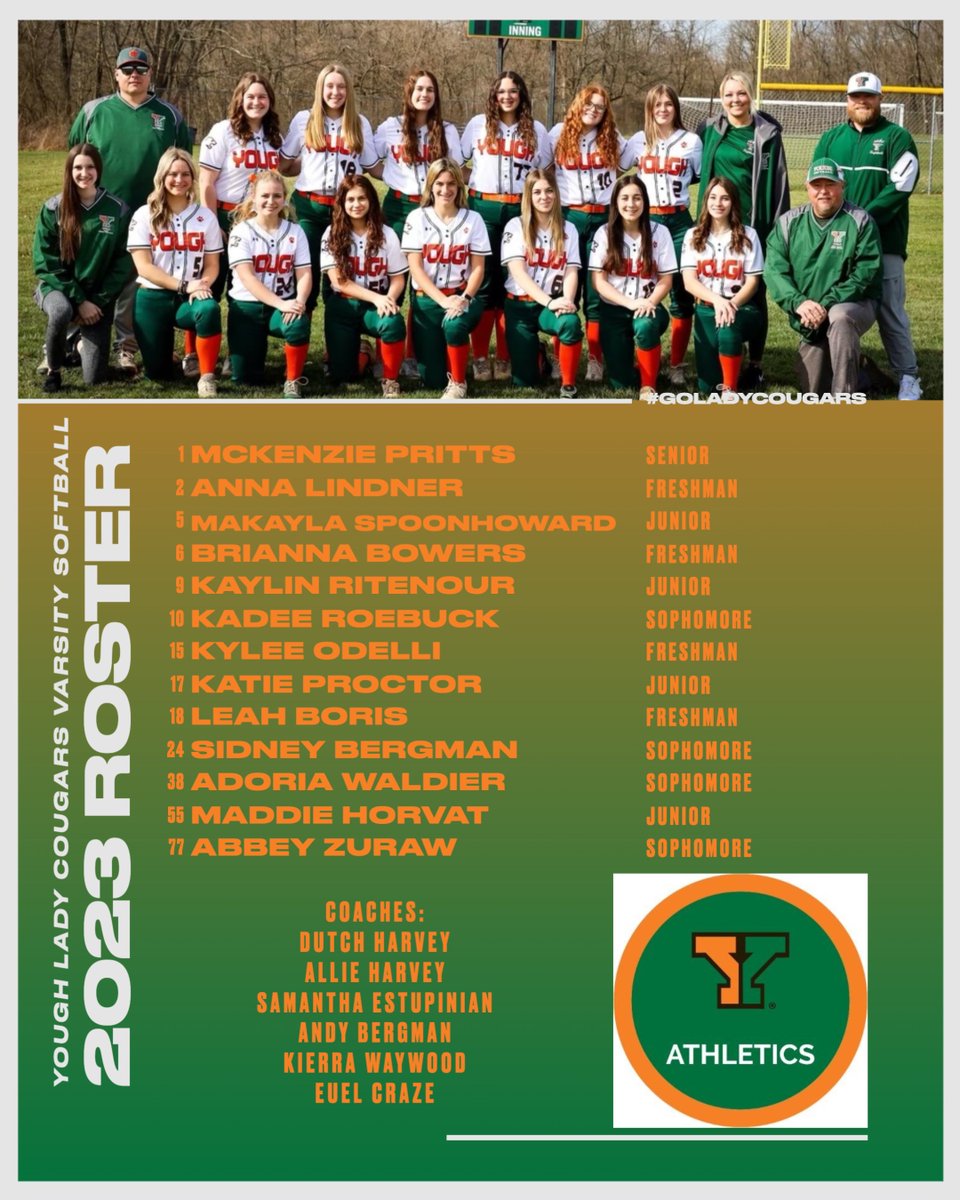 Here is our complete, official roster for the 2023 season! #GoLadyCougars