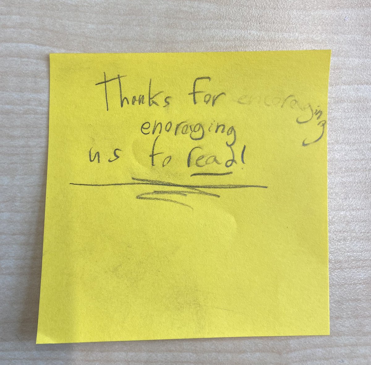 APSMidLibraries's tweet image. What a delightful anonymous note to find on the circulation desk!