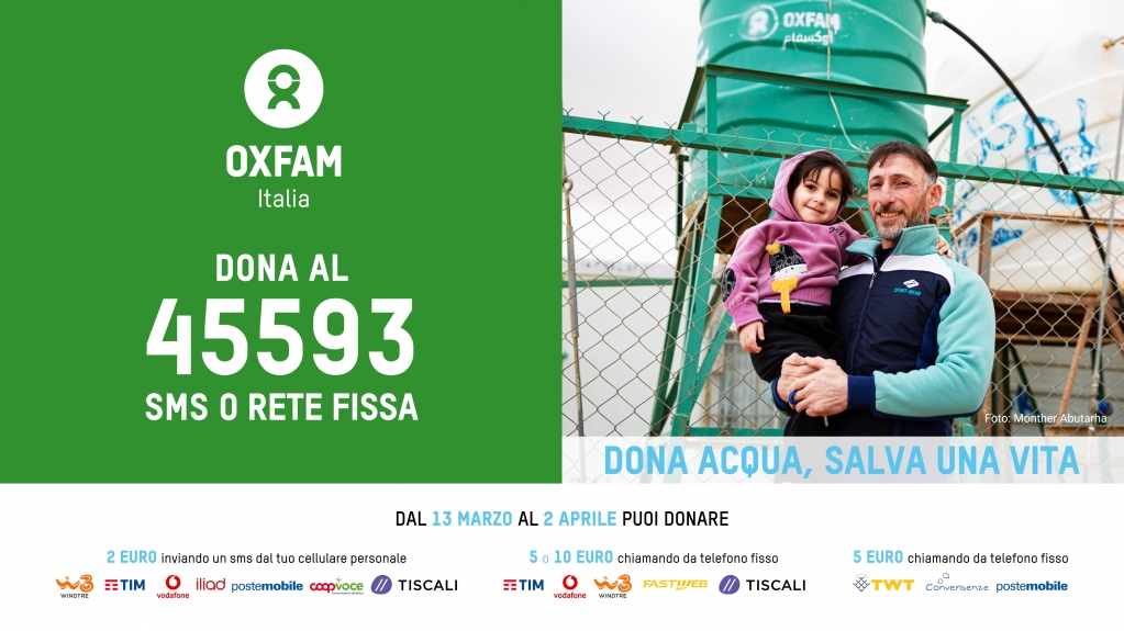 raisostenibile's tweet photo. 🟢 #acquachesalvalavita
Più di 700 bambini muoiono ogni giorno per malattie legate all’acqua sporca o e alla mancanza di igiene.
#RaccoltaFondi a sostegno della campagna “Dona acqua, salva una vita” di @OxfamItalia 
#NumeroSolidale 45593 https://t.co/Wsy9sY7FCH