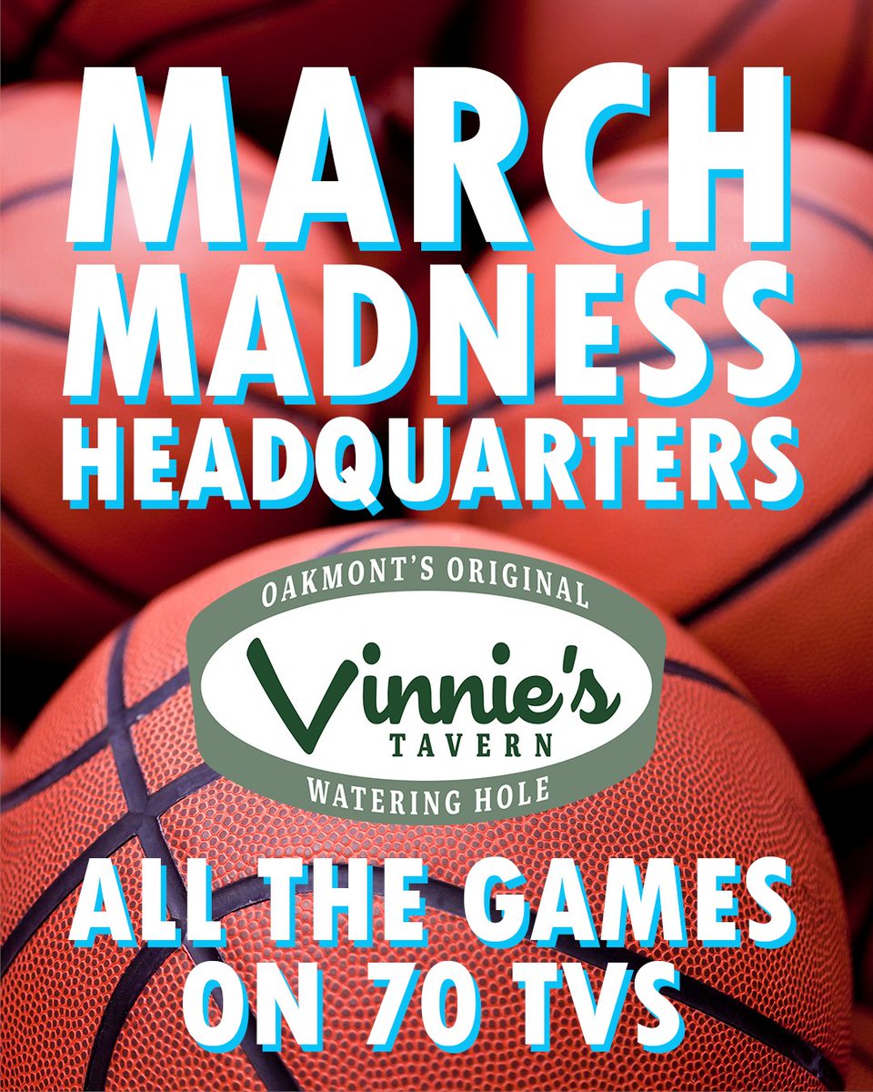 Make us your destination for all the March Madness games.  You'll be able to see every single game televised on our 70 TVs!

Open at 11am for lunch with a great new menu perfect for game day - see you there!