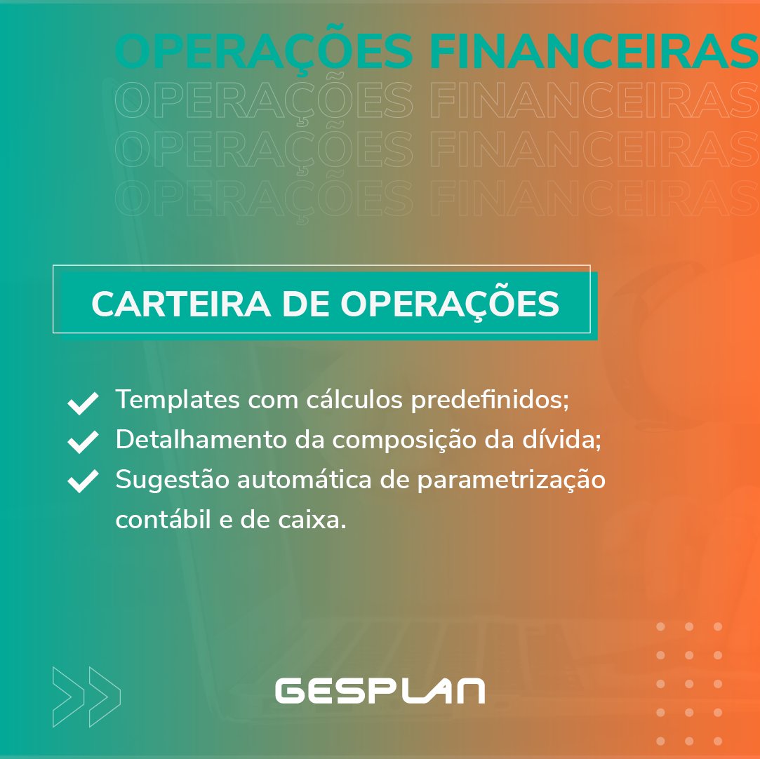 Os diversos tipos de operações disponíveis no mercado possuem formas diferentes de cálculo para os seus encargos, por isso, a solução Gesplan possui templates e cálculos predefinidos para auxiliar o cadastro.

#FuncionalidadesGesplan #TesourariaEficiente #OperaçõesFinanceiras