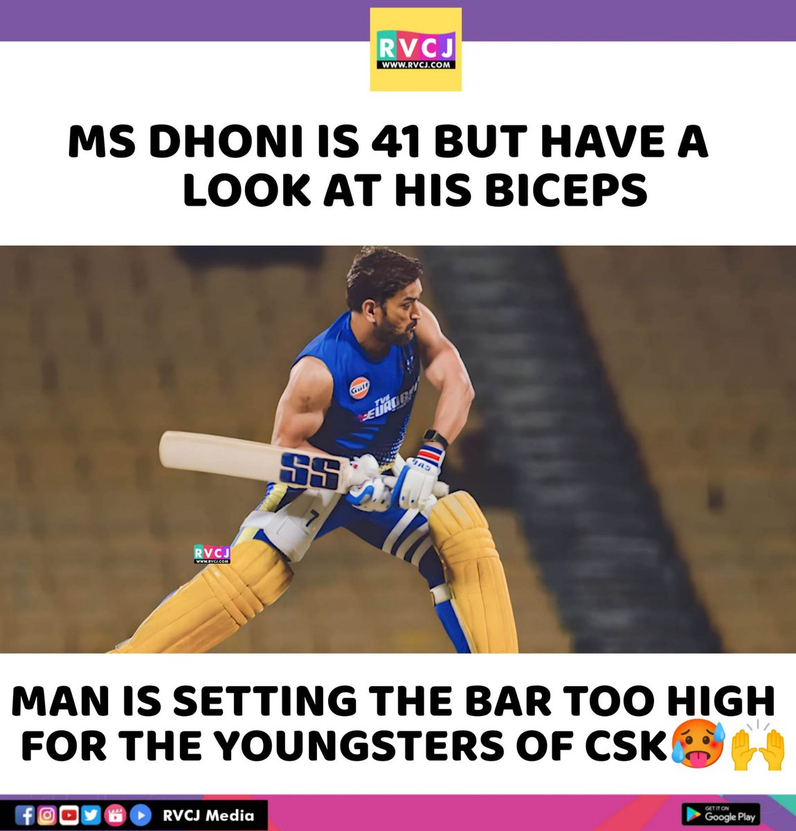 RVCJ_FB's tweet image. The fitness level is damn high 🔥
#MSDhoni