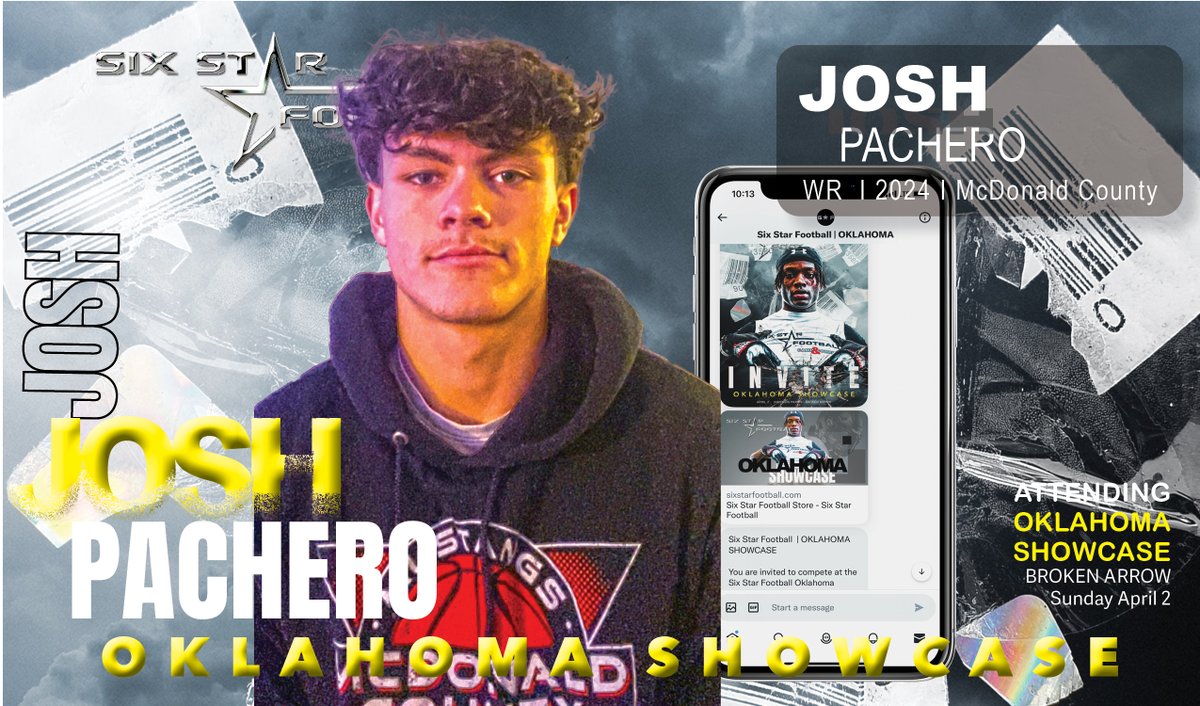 6starfootballOK's tweet photo. OKLAHOMA SHOWCASE | McDonald County (MO)

☑️ Talented McDonald County prospects will be representing at the Oklahoma Showcase from Missouri!

▪️@tjmmoore71
▪️@Josh_pacheco04
▪️@CoryTuttle2

▶️Still time to get in and earn that💰

📆 April 2
📍Broken Arrow

https://t.co/R5czeYo2Dn https://t.co/J2oL2KzvAs