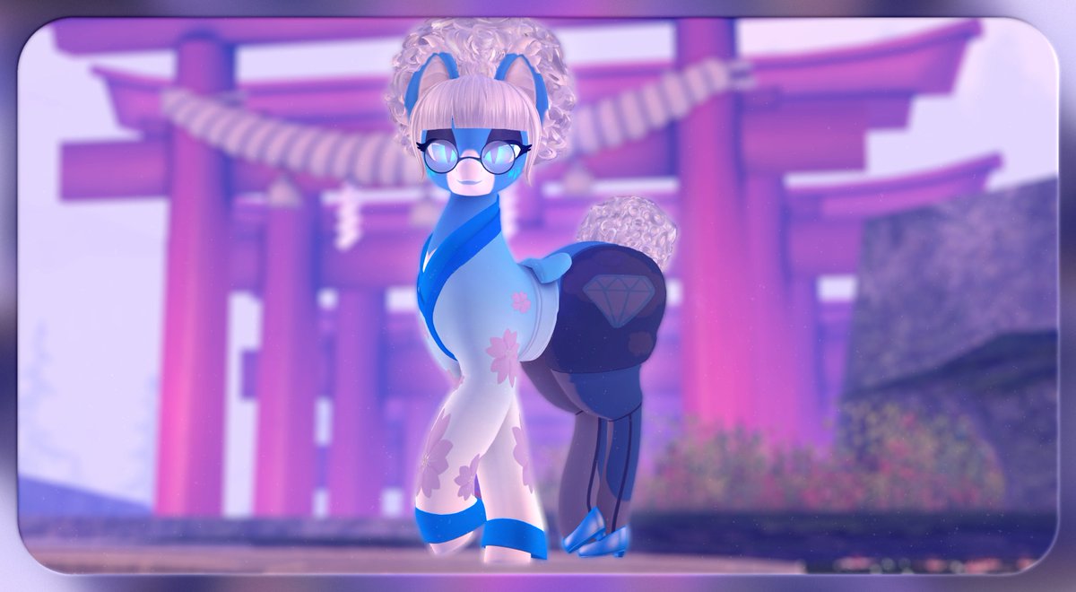 OS2Aesthetics's tweet photo. Some shots taken in Firestorm, edited slightly in gimp of a custom horse I made named Diamond Cloud. #SecondLife #MLP #FirestormViewer #Firestorm #Horse #Japan https://t.co/hBWYgUInfh