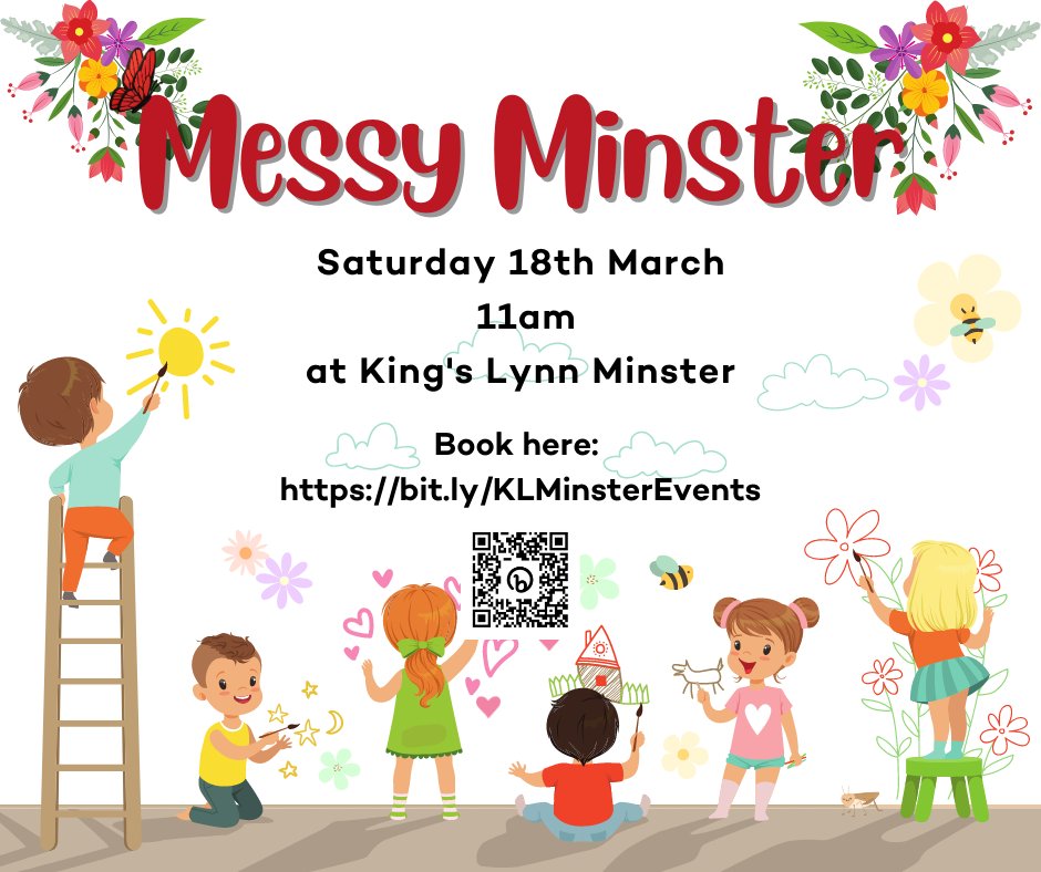 ✨A reminder that our next Messy Minster session is on Saturday 18th March at 11am!

We will be looking for the first signs of spring in the Minster churchyard, sowing wildflower seeds and creating some nature inspired crafts.🌼

Book here: bit.ly/KLMinsterEvents
