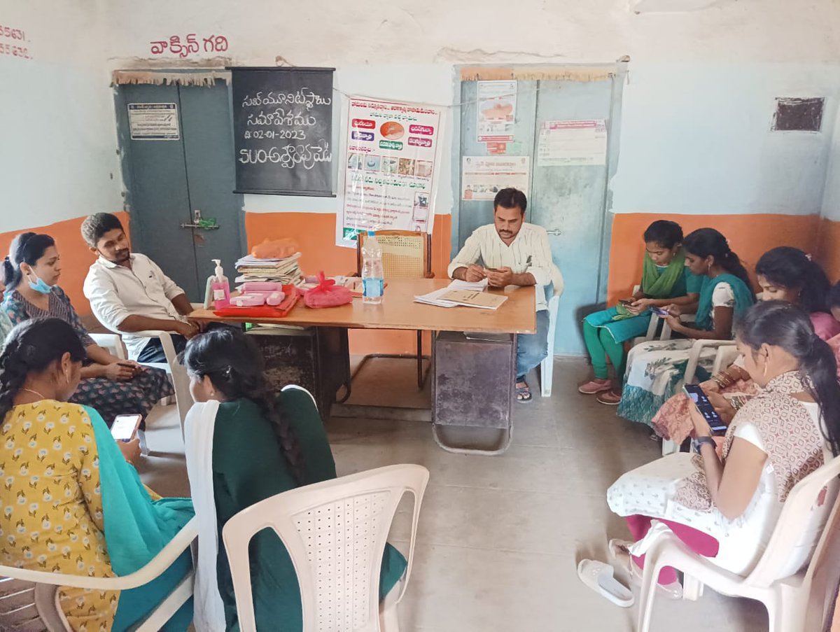 Sir Informed about the Health Mela program to be held tomorrow on 14.03.2023. HWC, MLHP's belonging to Ashwaraopeta, Gummadavalli PHC's were informed about login id password on Nikshaya website and the method of patient enrollment training and also explained the method of entry.