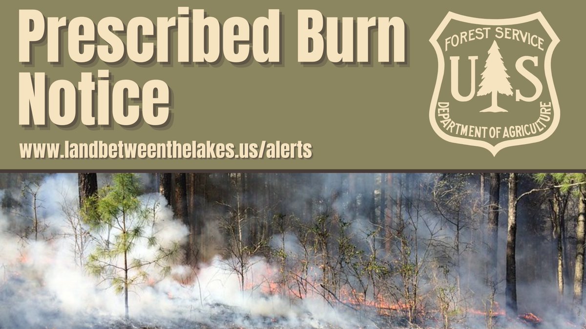 Land Between the Lakes fire managers are conducting a prescribed burn within the Nature Watch Demonstration Area today beginning at 12:00 pm. Learn more on our Alerts page: landbetweenthelakes.us/alerts-notices/