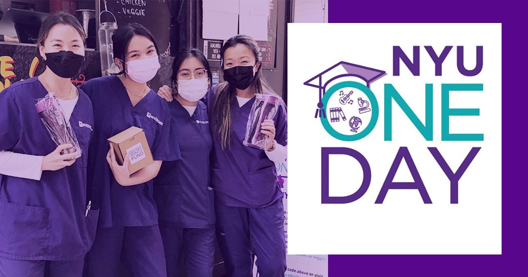 We are celebrating #NYUOneDay on March 29 in the main lobby of 433 First Avenue. NYU One Day is a 24-hour day of giving dedicated to growing scholarship resources for nursing students at Meyers. When you make a donation in person, you can choose between a free gift or tacos!