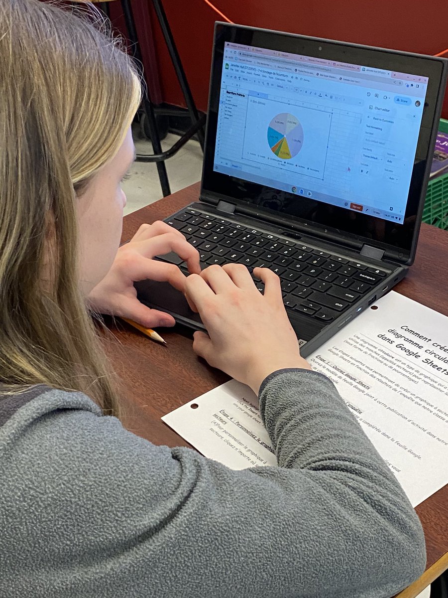ms_macp's tweet photo. Making circle graphs using Google Sheets to finish off our unit on circles and circle graphs! We were floored by the number of customizable options! @NLESDCA @stpaulsjh @NLESDNT https://t.co/UEQByfoBqi