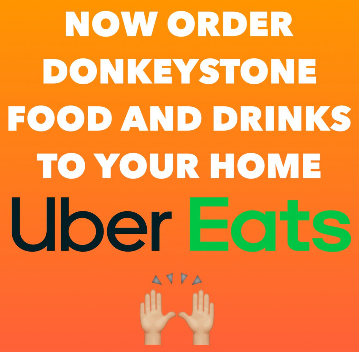 Now live! You can bring the Donkeystone Taproom experience to your home. Order from our food menu and range of beers delivered to your house via the Uber Eats app.