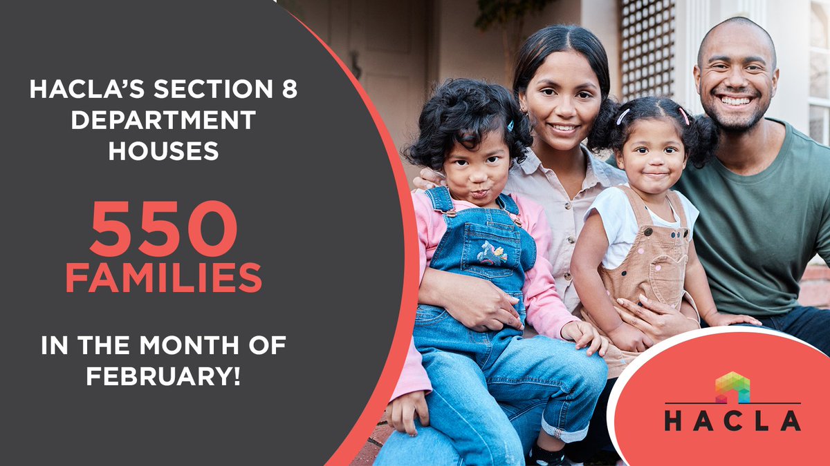HACLA1938's tweet photo. HACLA is proud to share that in February, 550 Angeleno families now have a place to call home🏠. This is the highest number of families moved into housing, in a single month, in the history of the agency. HACLA is pacing to house more than 5,000 families by the end of the year🙌. https://t.co/9lItqpoKmy