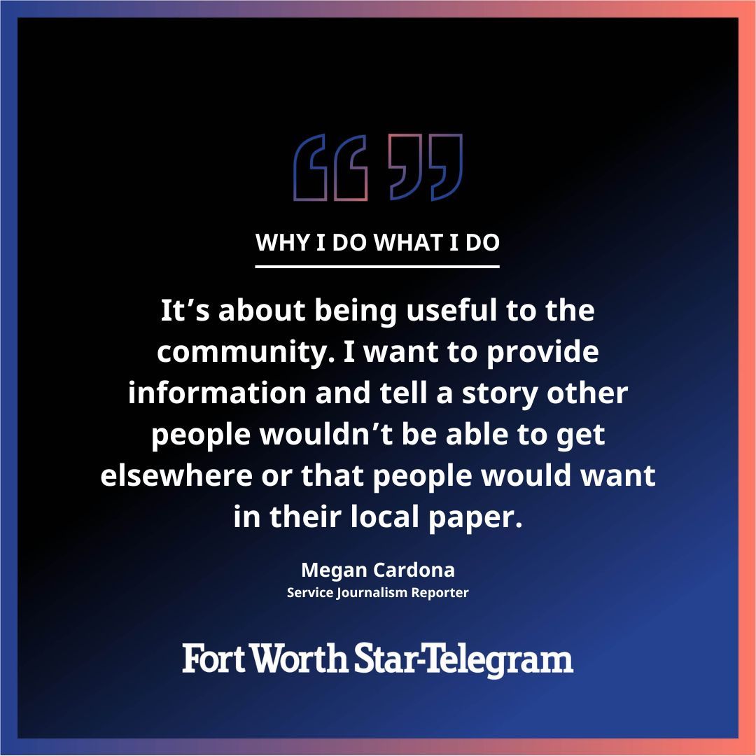 startelegram's tweet photo. 🏡👪🌱Service journalism reporter Megan Cardona asks herself daily how she can inform and connect her community. To read Megan's stories follow her @megancardona_     #startelegram #WhyIDoWhatIDo #InspiredJournalists https://t.co/7sjOZvH2tE
