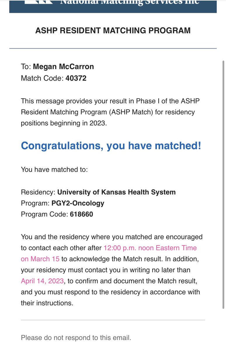 _mmccarron's tweet photo. Well Toto, my wish came true - to Kansas City we go! I’m going to be an oncology pharmacist!! 💊🥹 https://t.co/CCWvX6KNR9